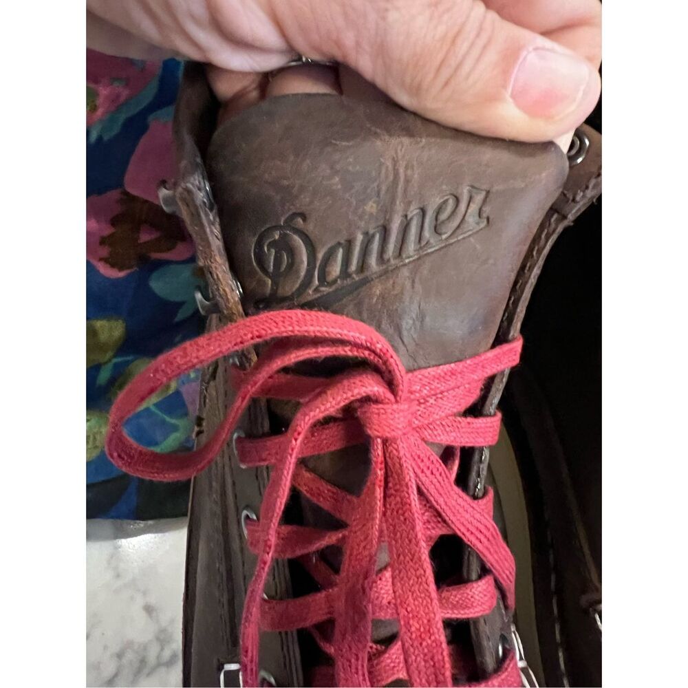 Danner Dark Brown Boots with Red Laces - Picture 2 of 12